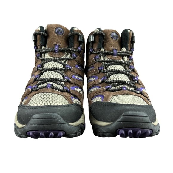 Merrell Moab 2 Mid Top Ventilation Braken Purple Hiking Boots Women's Size 6.5 - Picture 2 of 11